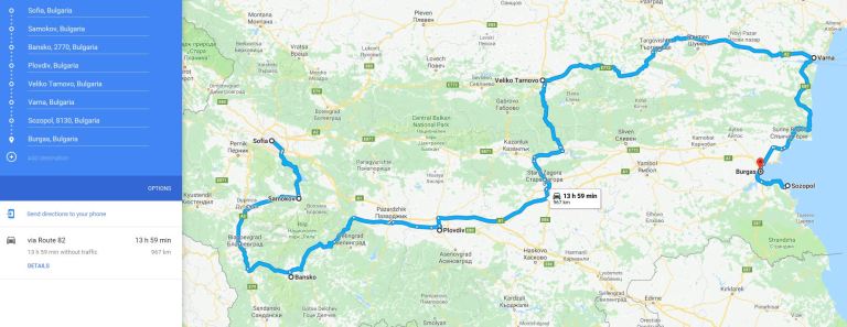 bulgaria route