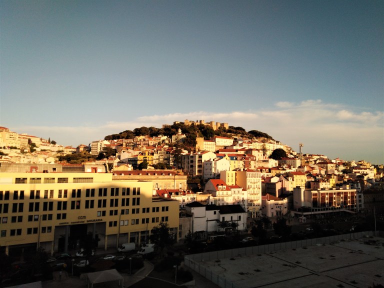 lisbon rooftop sunset